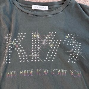 Daydreamer Dark Tee with Embellishments KISS